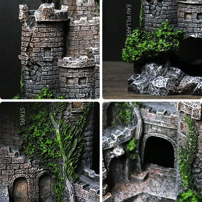 Fish Tank Resin Castle Aquarium Decoration - Image 6